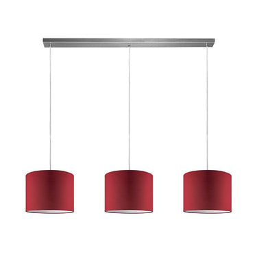 Home Sweet Home hanglamp Beam 3L, E27, rood Lampenkap, 25cm