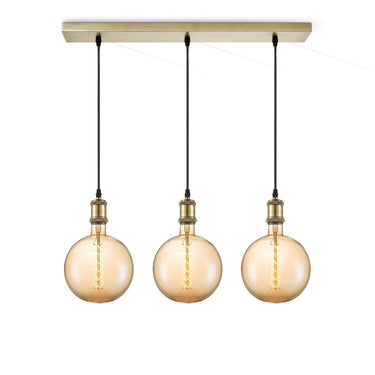 Home Sweet Home hanglamp brons vintage - 3 LED -dimbaar E27 amber