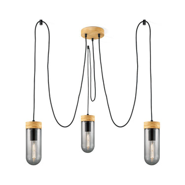 Home Sweet Home Hanglamp Capri - rook glas - 120x120x100cm