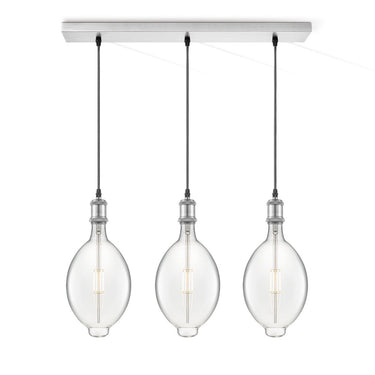 Home Sweet Home hanglamp chroom vintage Ovaal 3L G180 dimbaar helder