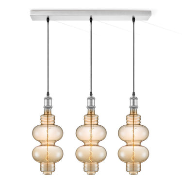Home Sweet Home hanglamp chroom vintage Diabolo 3L G180 dimbaar amber