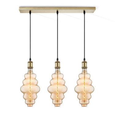 Home Sweet Home hanglamp vintage Cloud LED 3L G160 dimbaar E27 amber