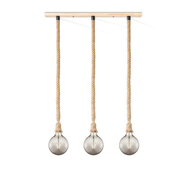 Home Sweet Home hanglamp Leonardo - 3 LED lamp G95 - dimbaar E27 rook