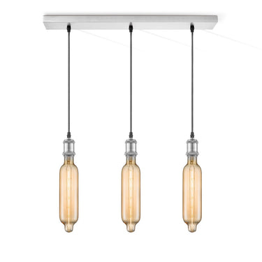 Home Sweet Home hanglamp chroom vintage Tube 3L G125 dimbaar E27 amber