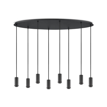 Home Sweet Home Zwarte ovale metalen Hanglamp 8L - 100/30/117.5CM