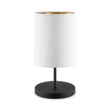 Home Sweet Home Cylindrische Corduroy Tafellamp - Wit - ø20 x 40 cm