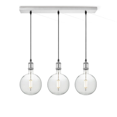 Home Sweet Home hanglamp chroom vintage Globe 3L G125 dimbaar helder