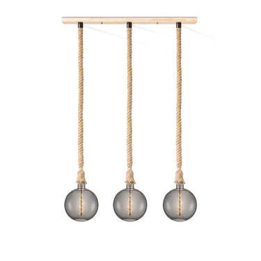 Home Sweet Home hanglamp Leonardo - 3 LED lamp G180 - dimbaar E27 rook