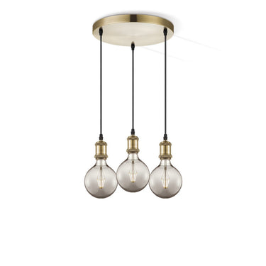 Home Sweet Home hanglamp vintage rond - 3L G95 - dimbaar E27 rook