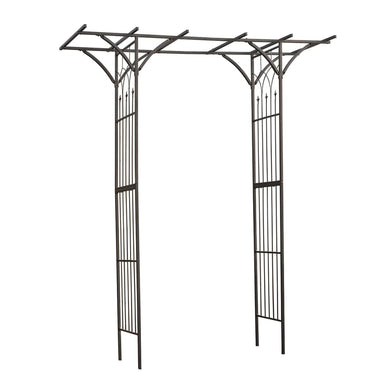 Nature Gartenbogen Metall 114x66x232 cm Schwarz