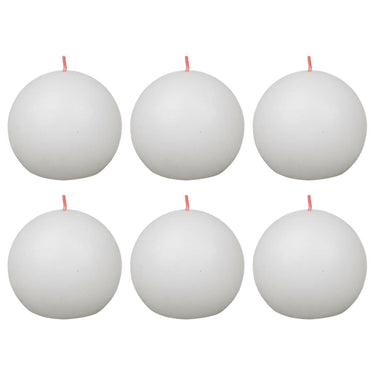 Bolsius Bolkaarsen Shine 6 st rustiek 76x71 mm wolkenwit