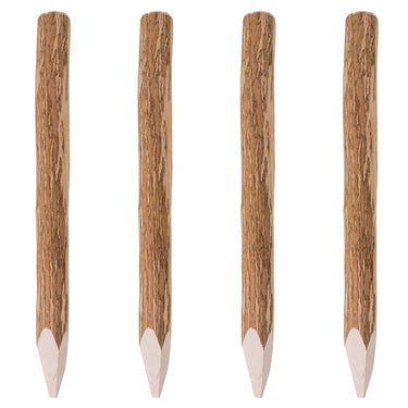 Poteaux pointus de clôture 4 pcs Bois de noisetier 90 cm