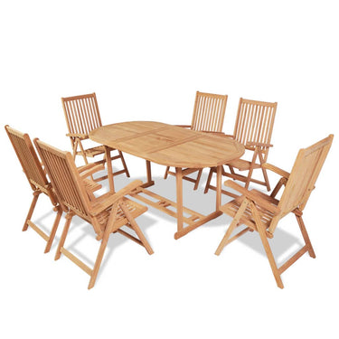 9-piece garden set solid teak wood