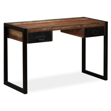 Bureau avec 2 tiroirs 110x50x77 cm Bois solide de manguier