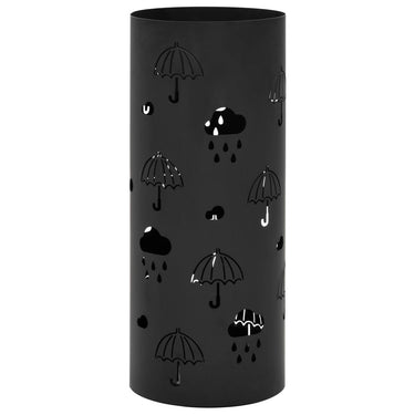 Paraplu- en wandelstokhouder vierkant + tekst staal 48,5 cm