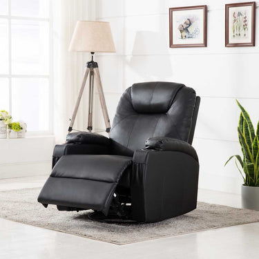 Fauteuil à bascule de massage Anthracite Similicuir