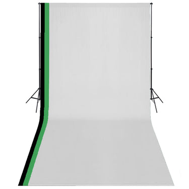 Fotostudioset met 3 katoenen achtergronden en frame 3x3 m