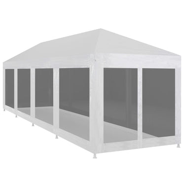 Partytent met 4 mesh zijwanden 2,5x2,5 m HDPE antracietkleurig