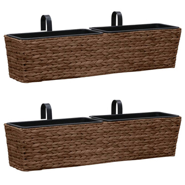 Pots de fleurs 2 pcs jacinthe d'eau marron