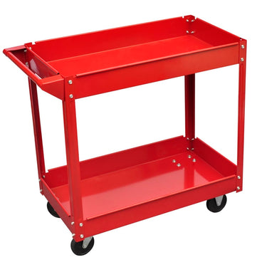 2 pcs Tool trolley with 2 shelves 100 kg