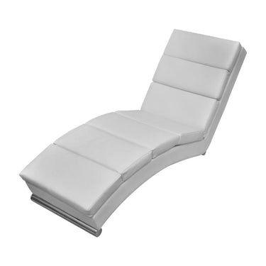 Chaise longue Blanc Similicuir