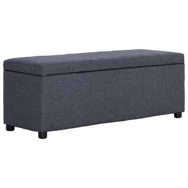 Bench with storage compartment 116 cm polyester
