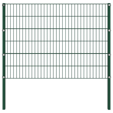 Schuttingpaneel met palen 1,7x0,8 m ijzer groen