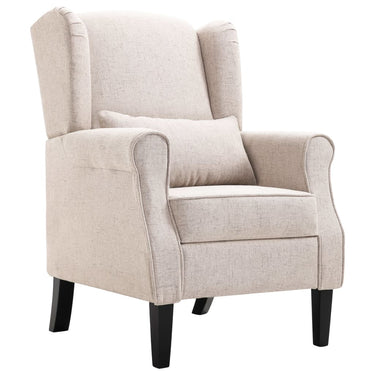 Fauteuil beige tissu