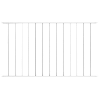 Zaunfeld Pulverbeschichteter Stahl 1,7 x 1,25 m Weiß