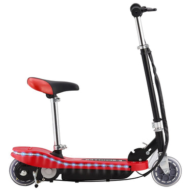 Trottinette électrique avec selle et LED 120 W Rouge