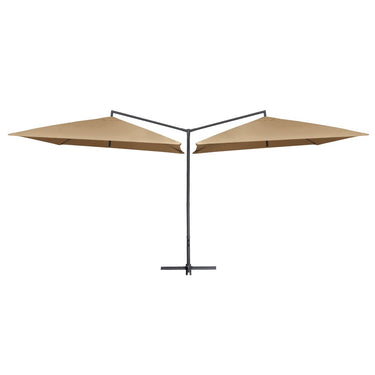 Parasol dubbel met stalen paal 250x250 cm