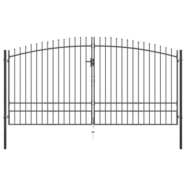 Doppelflügel-Gartentor mit Speerspitzen 400 x 248 cm