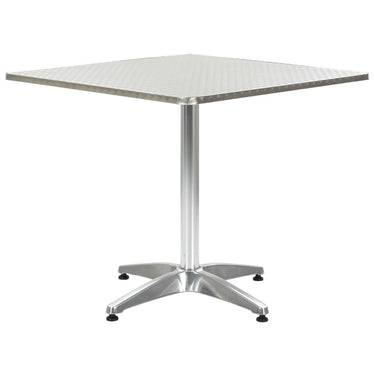 Tuintafel 80x80x70 cm aluminium zilverkleurig