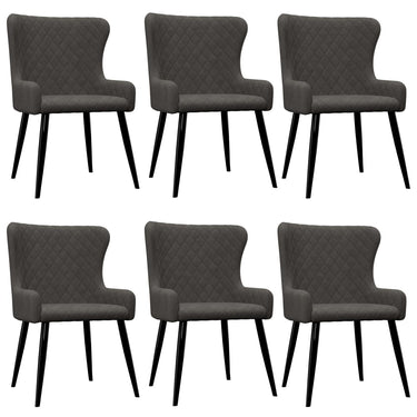 Eetkamerstoelen 2 st fluweel grijs