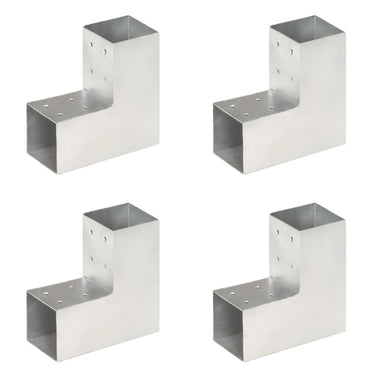 Pfostenverbinder 4 Stk. L-Form Verzinktes Metall 81 x 81 mm