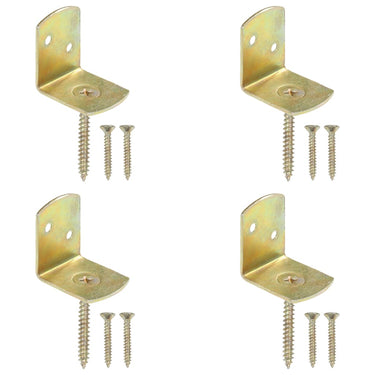 Flechtzaunhalter 4 Stk. L-Form Verzinktes Metall