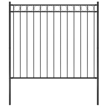 Tuinhek 1,7x1,5 m staal zwart