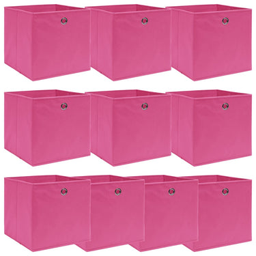 Opbergboxen 4 st 32x32x32 cm stof