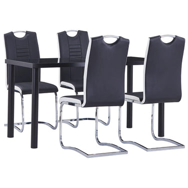 5-piece dining set faux leather