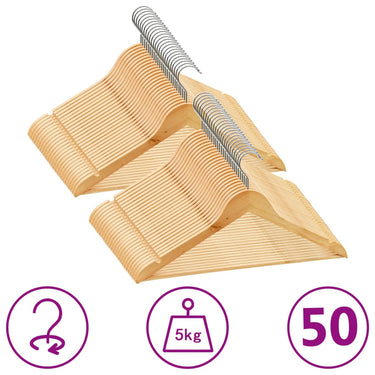 20-piece Clothing Hanger Set anti-slip hardwood