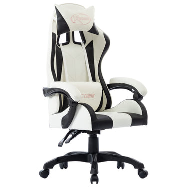 Fauteuil de jeux vidéo Blanc Similicuir
