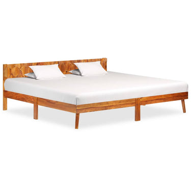 Bedframe solid sheesham wood 200x200 cm