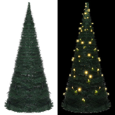 Kunstkerstboom met verlichting pop-up 150 cm groen