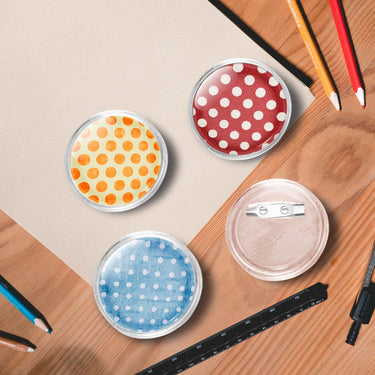 Buttons met spelden 100 st 37 mm acryl