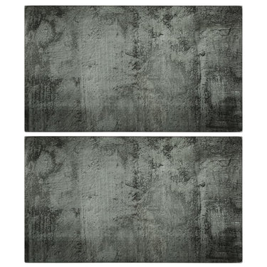 Planches à découper 2 pcs motif de béton Verre trempé