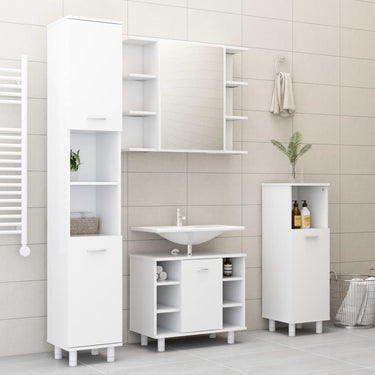 4-piece Bathroom Furniture Set treated wood