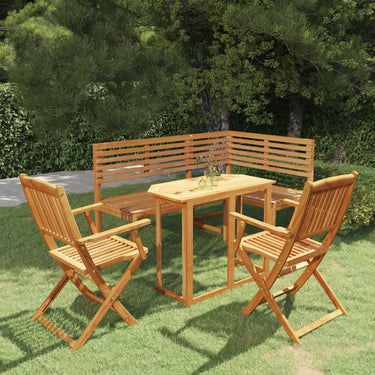 Ensemble de bistro 4 pcs Bois d'acacia solide