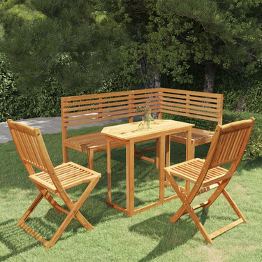 Ensemble de bistro 4 pcs Bois d'acacia solide