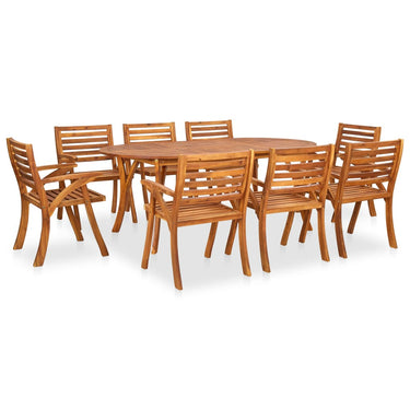 9-delige Tuinset massief acaciahout