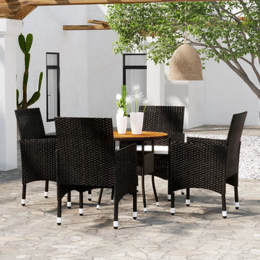 5-piece garden set poly rattan